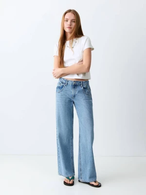 Zdjęcie produktu Bawełniana koszulka basic złamana biel - Teen - - MANGO TEEN