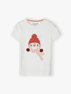 Bawełniana koszulka dla dziewczynki z nadrukiem 5.10.15.