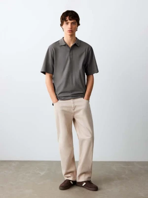 Zdjęcie produktu Bawełniana koszulka polo antracytowy - Teen - - MANGO TEEN