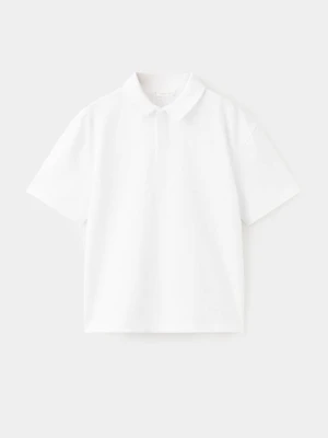 Zdjęcie produktu Bawełniana koszulka polo biały - Dzieci - lata - MANGO KIDS