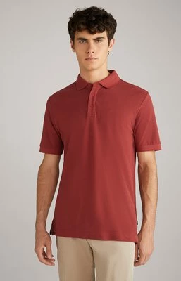 Bawełniana koszulka polo Primus w kolorze ceglastoczerwonym Joop