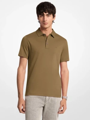 Bawełniana koszulka polo z haftowanym logo Michael Kors ZIELONY DUFFLE (Zielony)