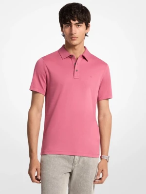 Bawełniana koszulka polo z haftowanym logo Michael Kors PALISANDER (Różowy)