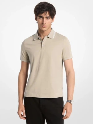 Bawełniana koszulka polo z wykończeniem z logo Michael Kors