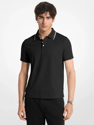 Bawełniana koszulka polo z wykończeniem z logo Michael Kors Mens