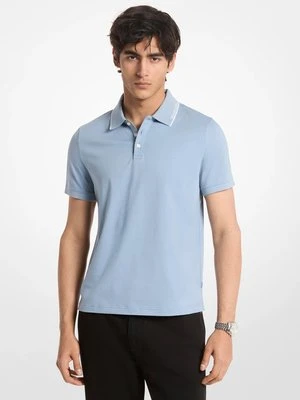 Bawełniana koszulka polo z wykończeniem z logo Michael Kors Mens