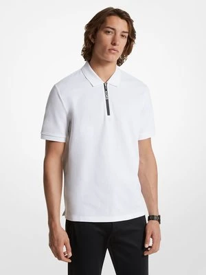 Bawełniana koszulka polo z zamkiem 1/2 Michael Kors Mens