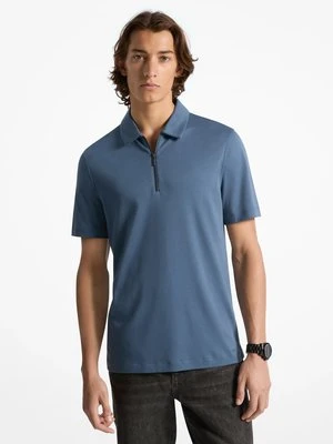 Bawełniana koszulka polo z zamkiem 1/2 Michael Kors Mens