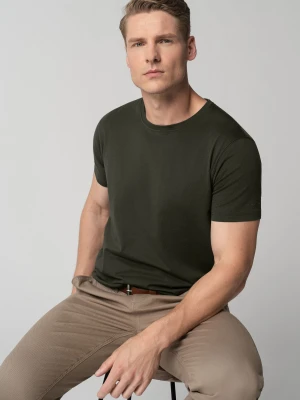 Bawełniana koszulka T-BASIC Volcano Khaki