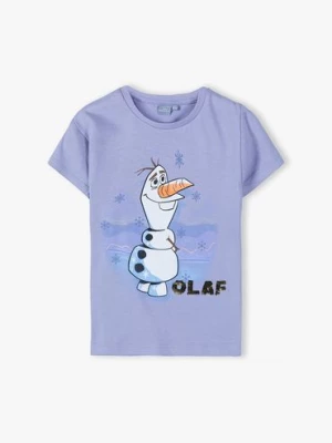 Bawełniana koszulka z krótkim rękawem  Kraina Lodu - fioletowy Frozen