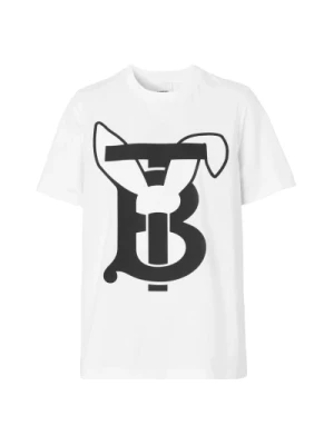 Bawełniana koszulka z nadrukiem marki Burberry