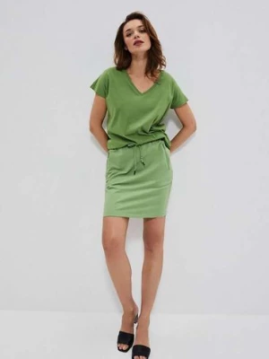 Bawełniana krótka spódnica zielona Moodo