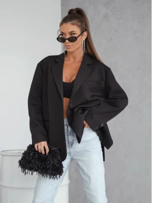 Bawełniana marynarka oversize LUMIA - czarna  magmac 