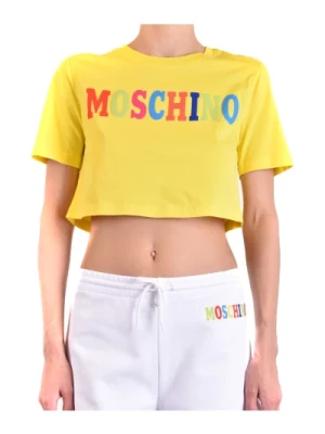Bawełniana Modna Koszulka dla Kobiet Moschino