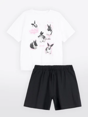 Bawełniana piżama z autorską grafiką Reporter