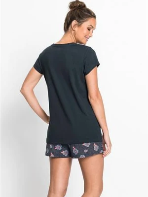 Bawełniana piżama z krótkimi spodenkami bonprix