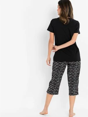 Bawełniana piżama ze spodniami 3/4 bonprix