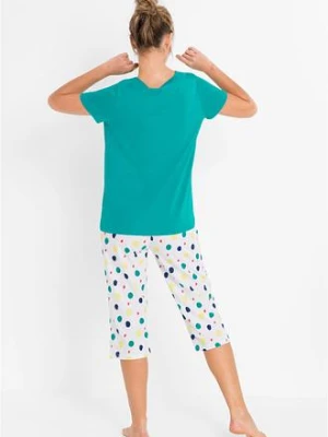 Bawełniana piżama ze spodniami 3/4 bonprix