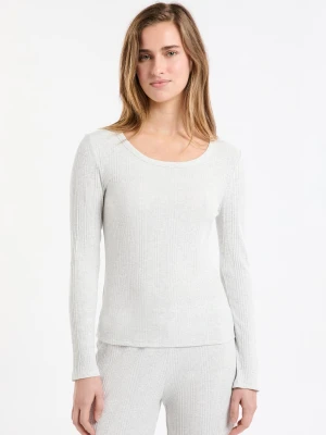 Bawełniana prążkowana koszulka Etam