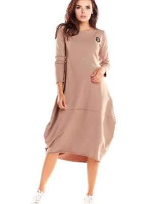 Bawełniana sukienka dopasowana góra i obszerny dół czarna Infinite You