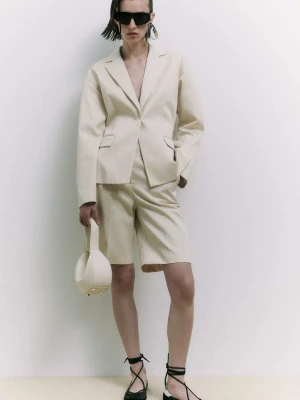 Bawełniane bermudy taliowane PATRIZIA PEPE