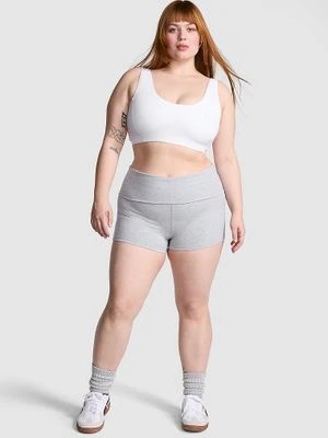 Bawełniane bike szorty z wywijaną talią Victoria's Secret