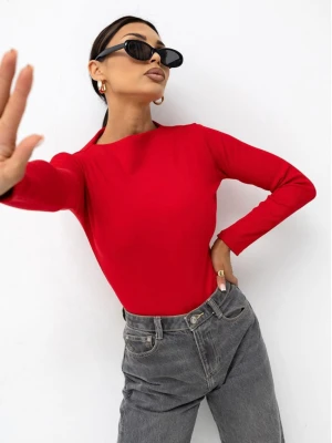 Bawełniane body z prążka FIORENZA - czerwone  magmac 