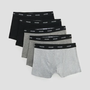 Bawełniane bokserki 5-pak czarne i szare House