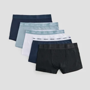 Bawełniane bokserki 5-pak z ozdobnymi taśmami House