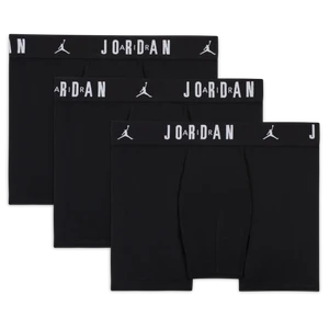 Bawełniane bokserki dla dużych dzieci Flight Jordan (3 pary) - Czerń