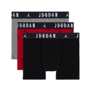 Bawełniane bokserki dla dużych dzieci Jordan Flight Essentials (3 pary) - Czerwony