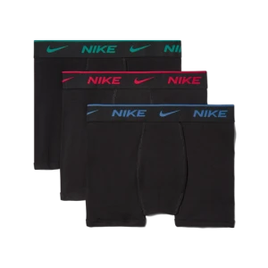 Bawełniane bokserki z kolorowym pasem dla dużych dzieci Dri-FIT Nike (3 pary) - Czerwony