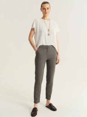 Bawełniane cygaretki w ziemistym odcieniu brązu Greenpoint