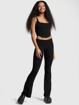 Bawełniane legginsy z rozszerzanymi nogawkami Victoria's Secret