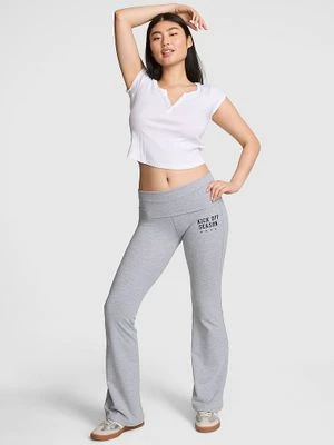 Bawełniane legginsy z rozszerzanymi nogawkami Victoria's Secret