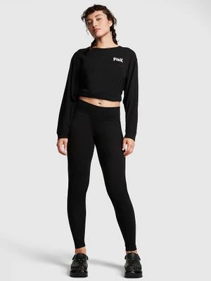 Bawełniane legginsy z wywijaną talią Victoria's Secret
