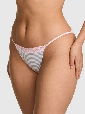 Bawełniane majtki bikini z koronkowym wykończeniem Victoria's Secret