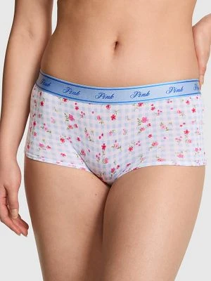 Bawełniane majtki boyshort z logo Victoria's Secret