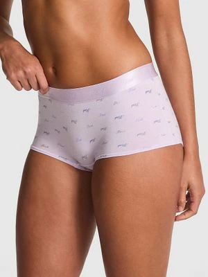 Bawełniane majtki Boyshort z logo Victoria's Secret