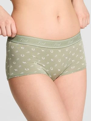 Bawełniane majtki boyshort z logo Victoria's Secret