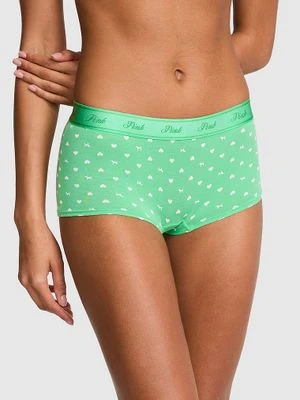 Bawełniane majtki boyshort z logo Victoria's Secret Z nadrukiem