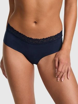 Bawełniane majtki cheeky niewidoczne pod ubraniem Victoria's Secret Niebieski