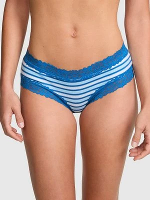 Bawełniane majtki cheeky z koronkowym wykończeniem Victoria's Secret 7QNN