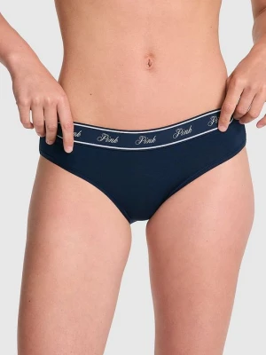 Bawełniane majtki hiphugger Victoria's Secret Niebieski