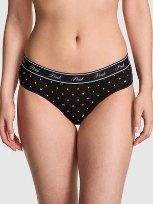 Bawełniane majtki hiphugger z logo Victoria's Secret