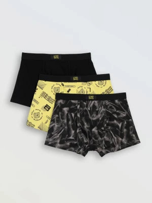 Bawełniane majtki z ozdobną gumą 3 PAK Reporter