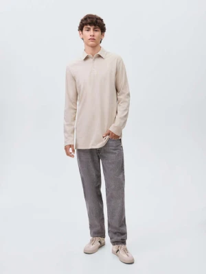 Zdjęcie produktu Bawełniane polo basic piaskowy - Teen - - MANGO TEEN