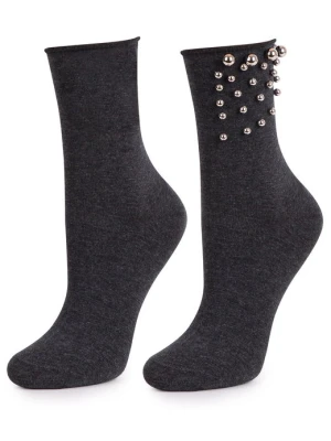 Bawełniane Skarpetki Damskie Ze Srebrnymi Kuleczkami Cotton Silver Tears Marilyn