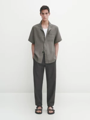 Bawełniane Spodnie Jogger - Szary - - Massimo Dutti - Mężczyzna