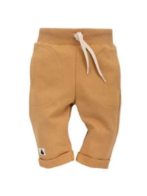 Bawełniane spodnie niemowlęce - żółte Pinokio